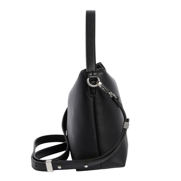 NWOT BCBGMAXAZRIA Women's Black Slouchy Faux Leather Shoulder Bag in black - Picture 4 of 6